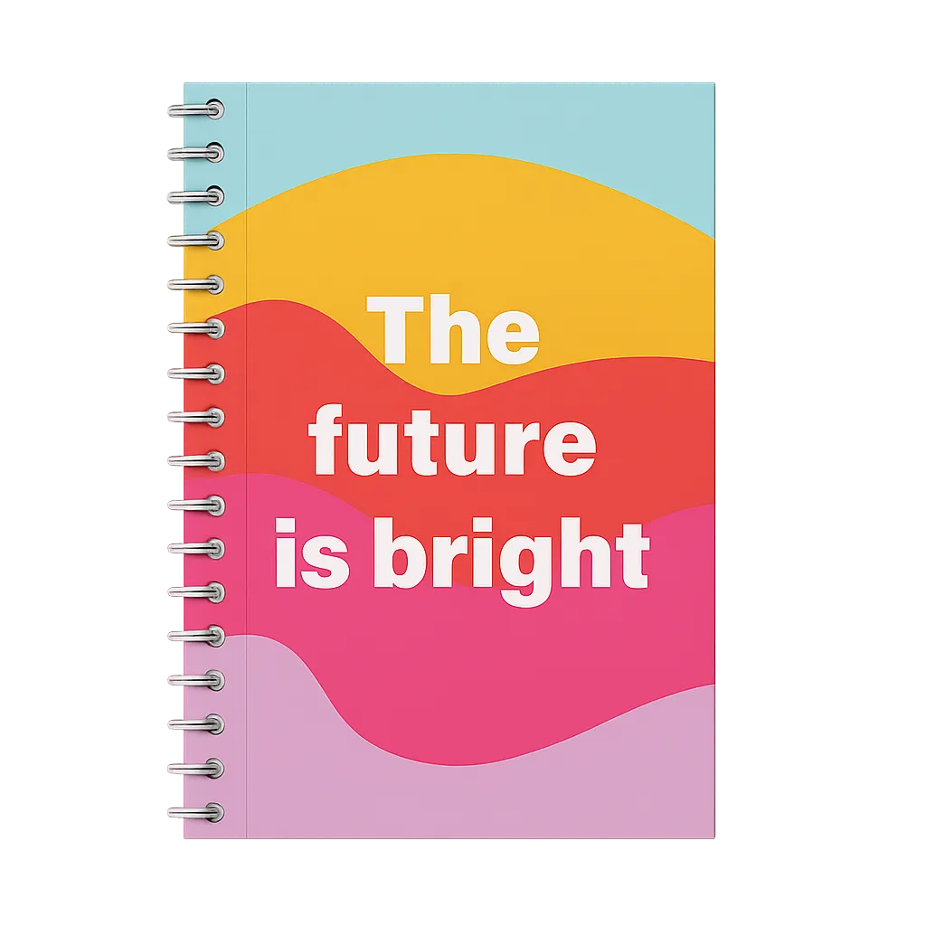 The future is bright A5 Coiled Notebook