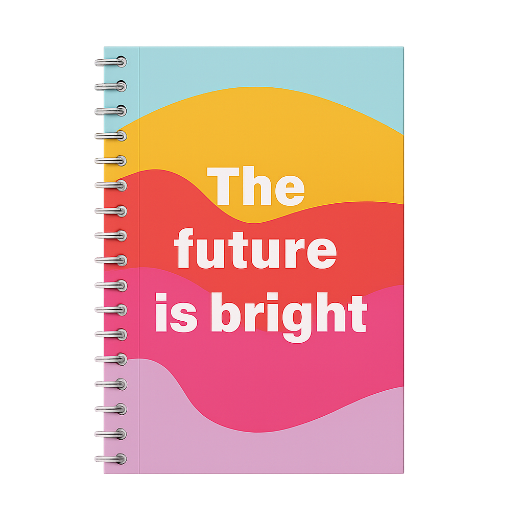 The future is bright A5 Coiled Notebook