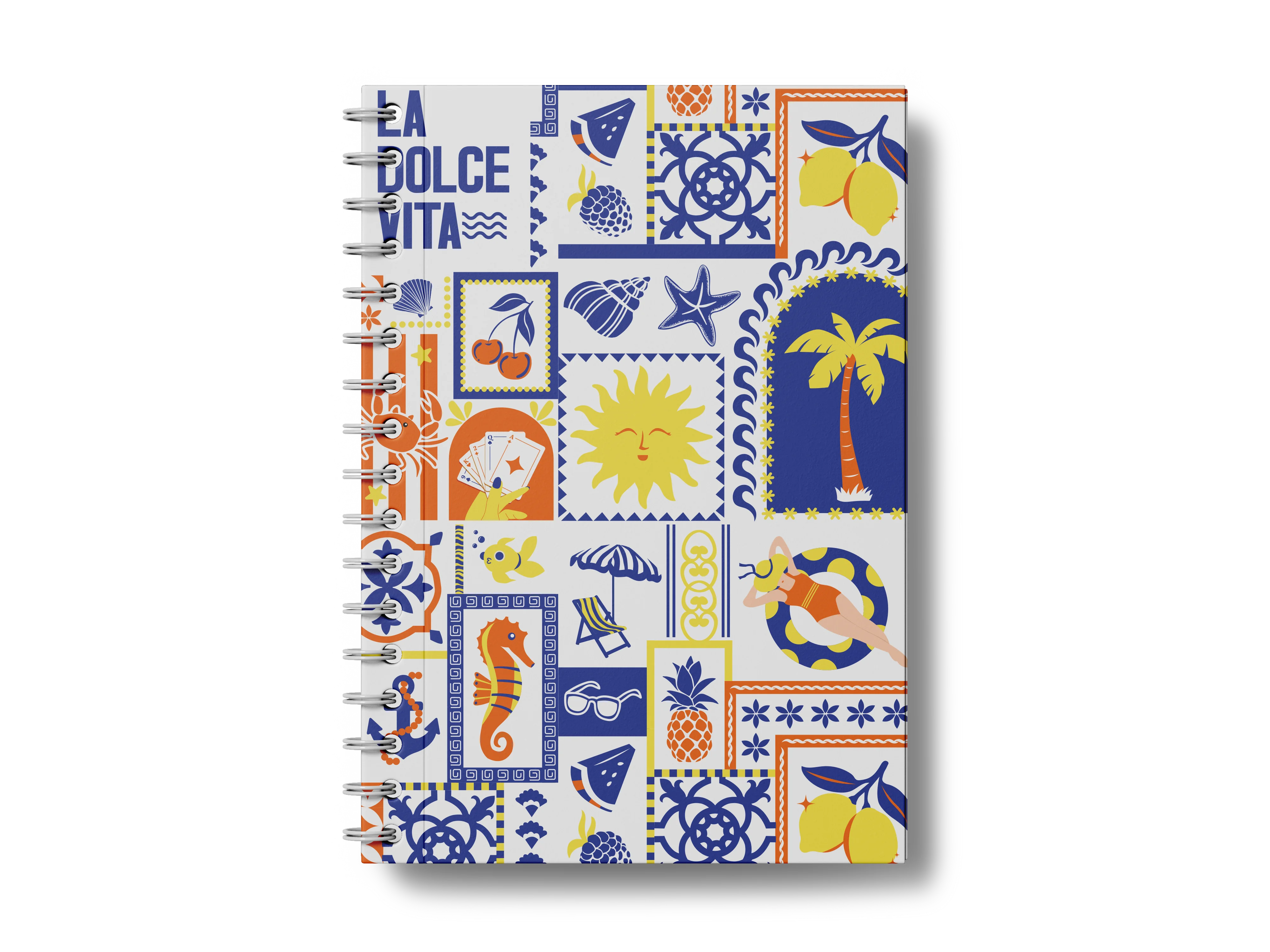 Sunshine Sips A5 Coiled Notebook