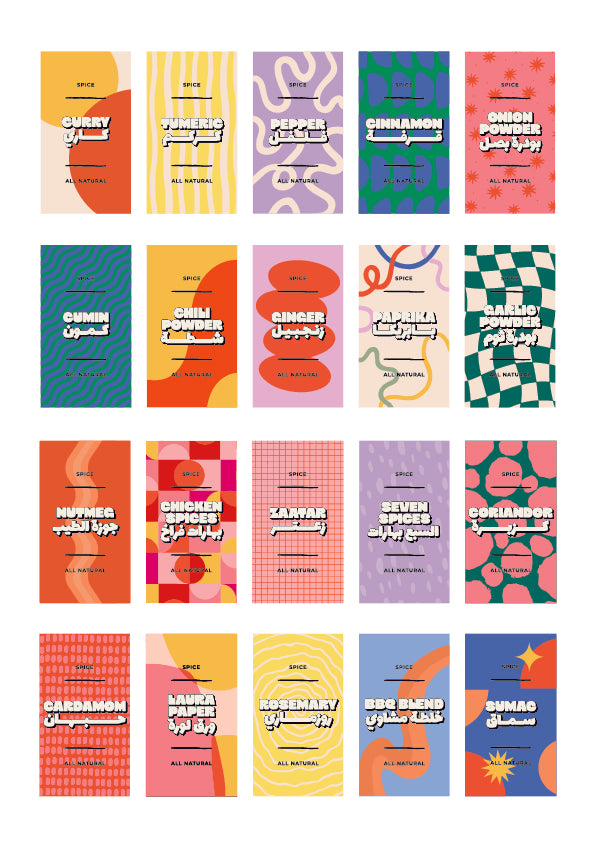 The Spice Vibes Labels – Tall