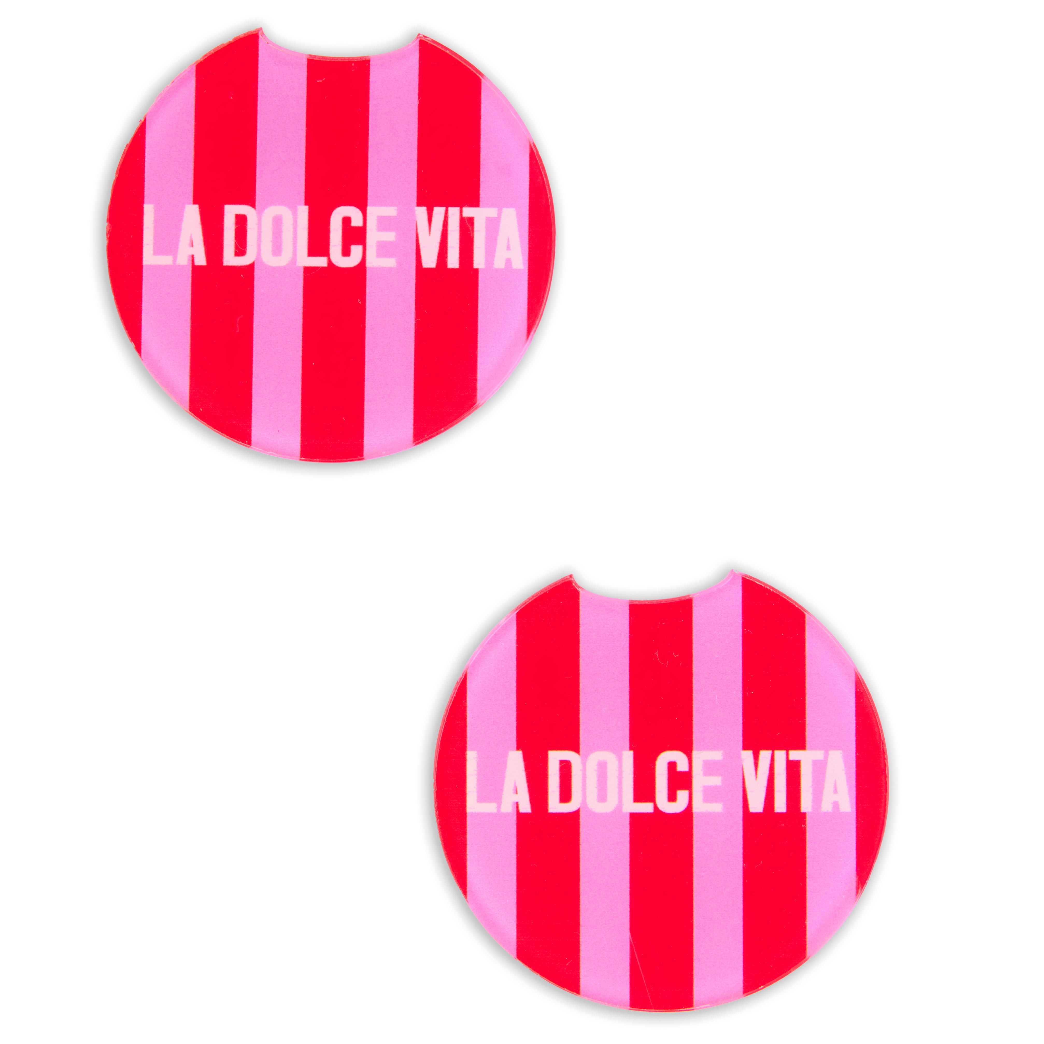 Scarlet Crush - Set of 2 Car Coasters