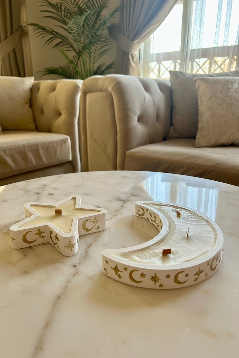 Star and Crescent Candle Set