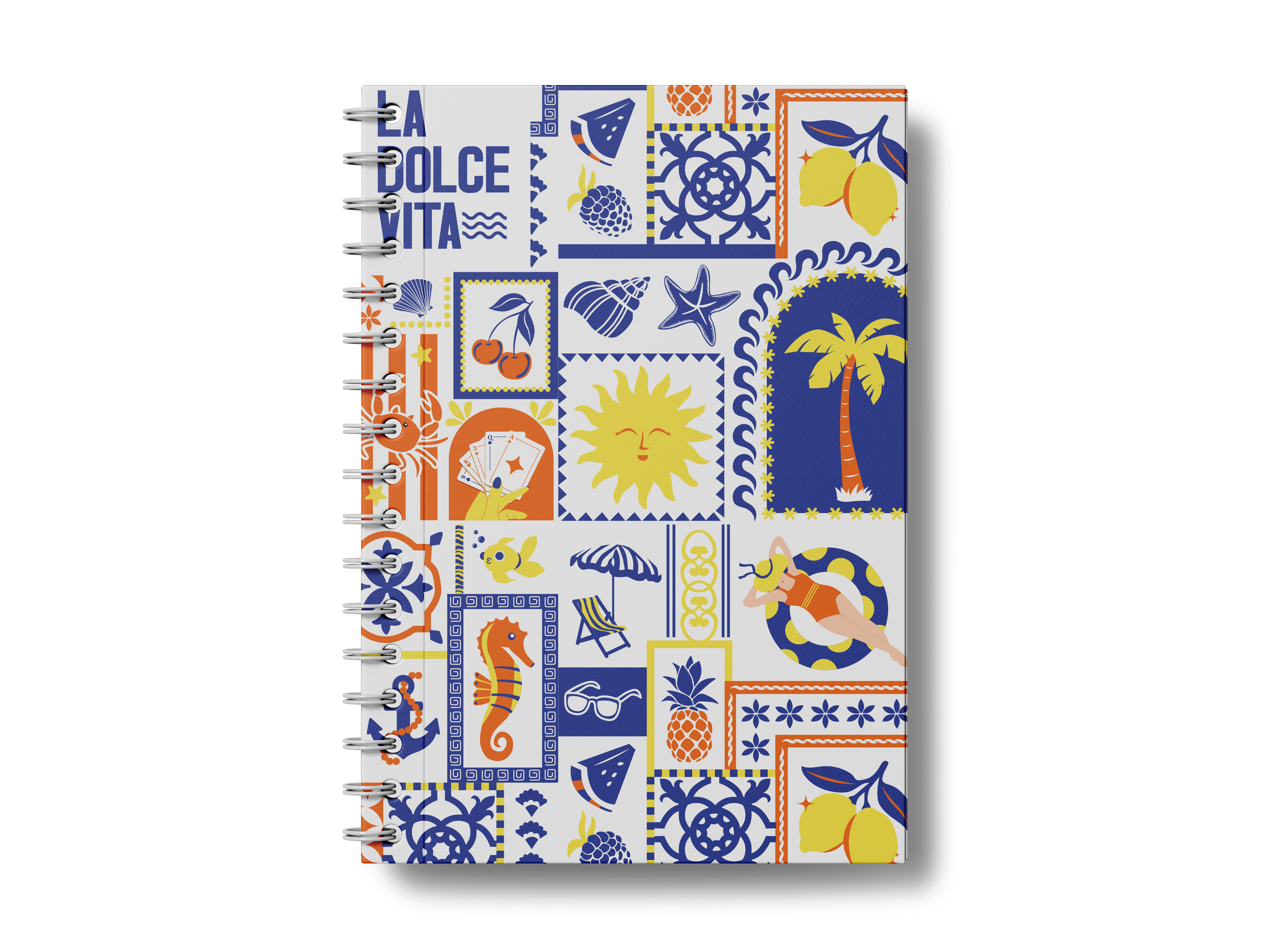 Sunshine Sips A5 Coiled Notebook