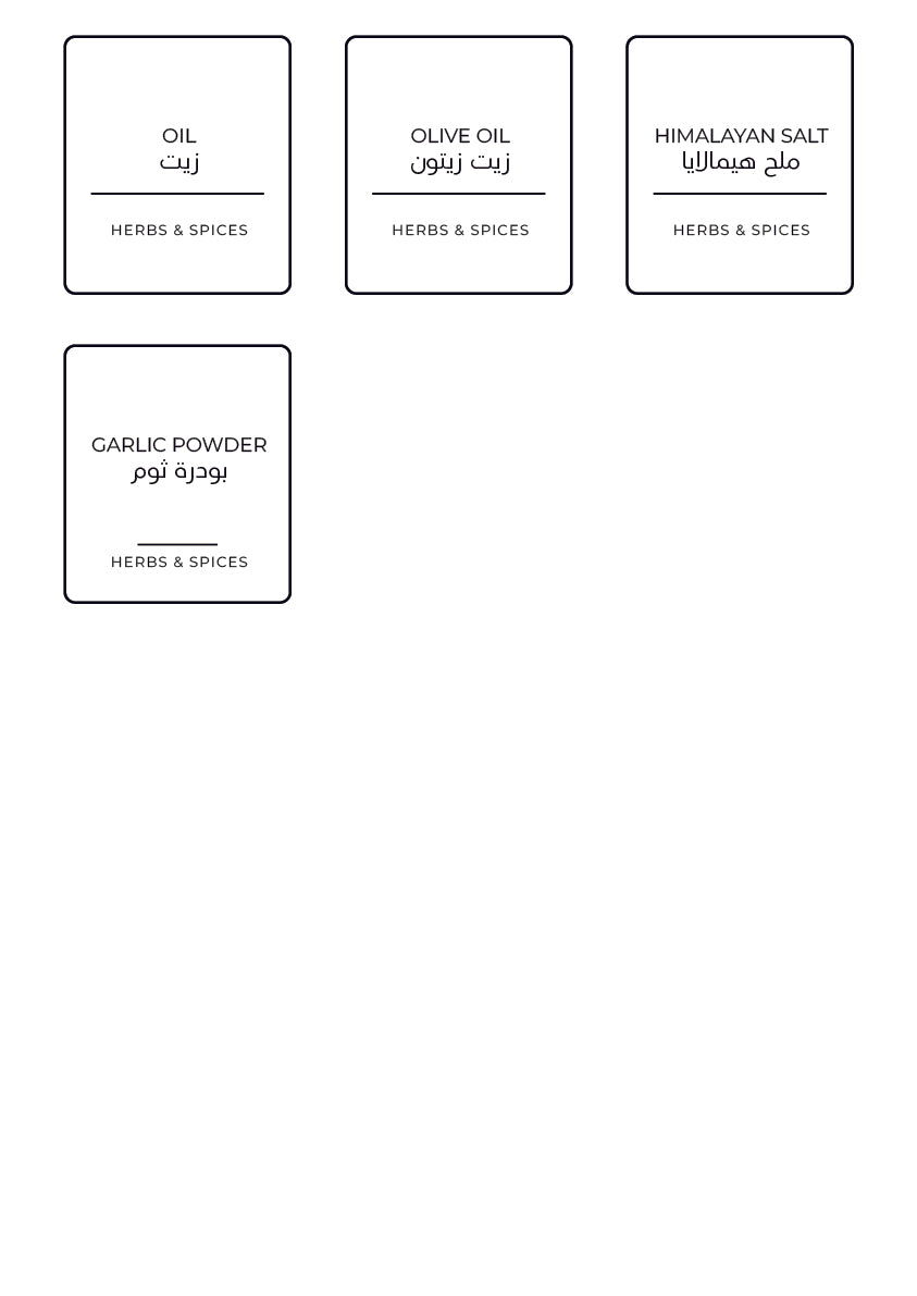 The Minimal Spice Labels – Classic